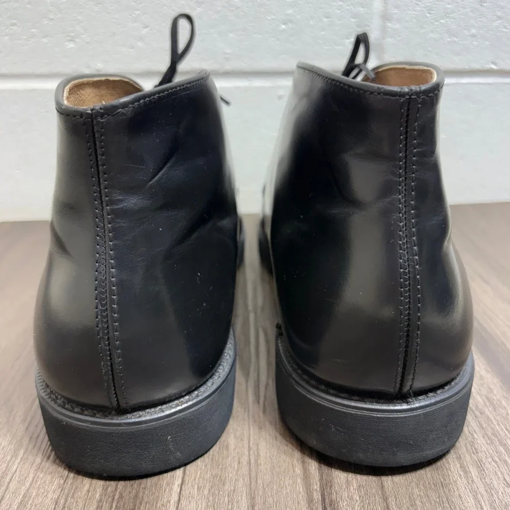 USPS SR/USA Chukka Boots Mens 12 EE Black Leather Postal Shoes Made in USA
